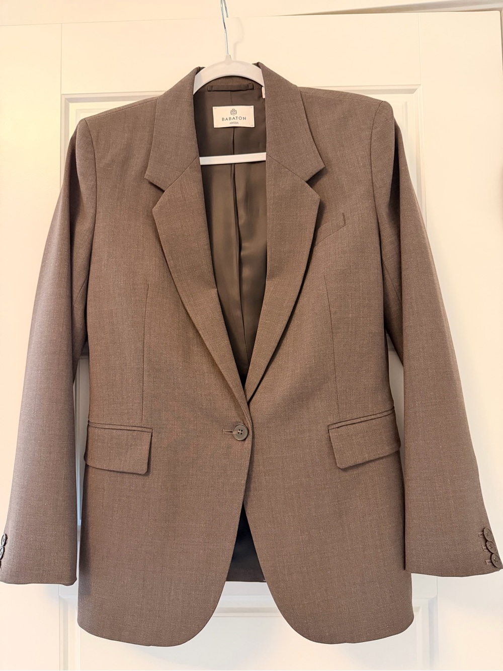 BNWT - Aritzia Babaton Producer Blazer - heather rich mocha brown - size 6